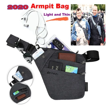 

Underarm Shoulder Armpit Phone Money Passport wallet Pouch Bag Case for Xiaomi Redmi Note 8T 9T Anti-thief Hidden Security Bag