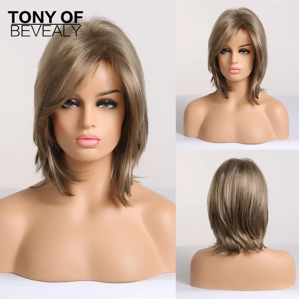 lateral para mulheres com franja, cosplay, ondulado, natural