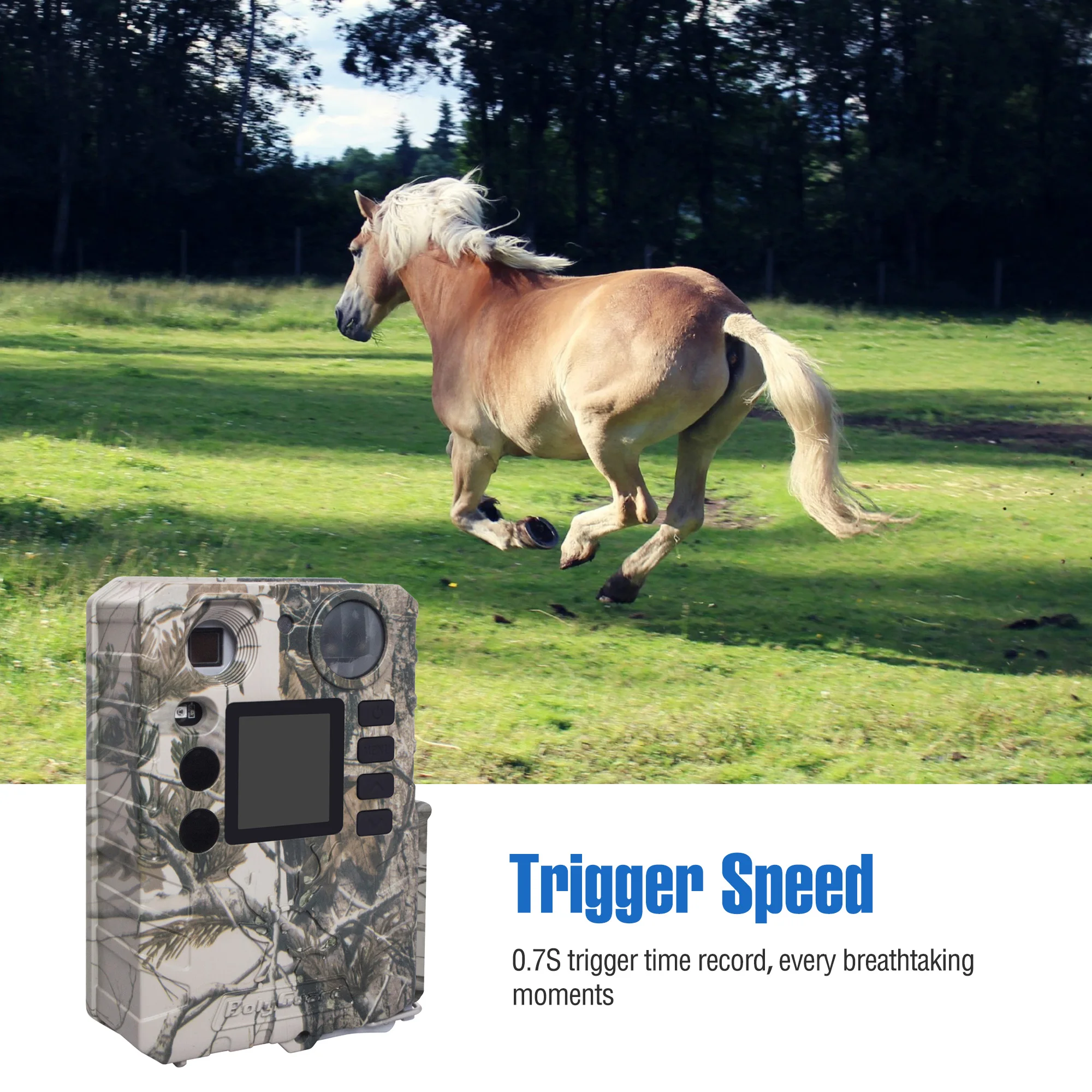 Boly BG310 Using18650 Batteries 27MP 940nm Night Vision LED Low Glow Hunting Camera Photo Trap Trail Camera Support Solar Panel