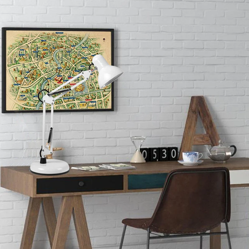 

HOT Adjustable Swing Arm Light Drafting Design Office Studio C-Clamp Table Desk Lamp Home NDS66