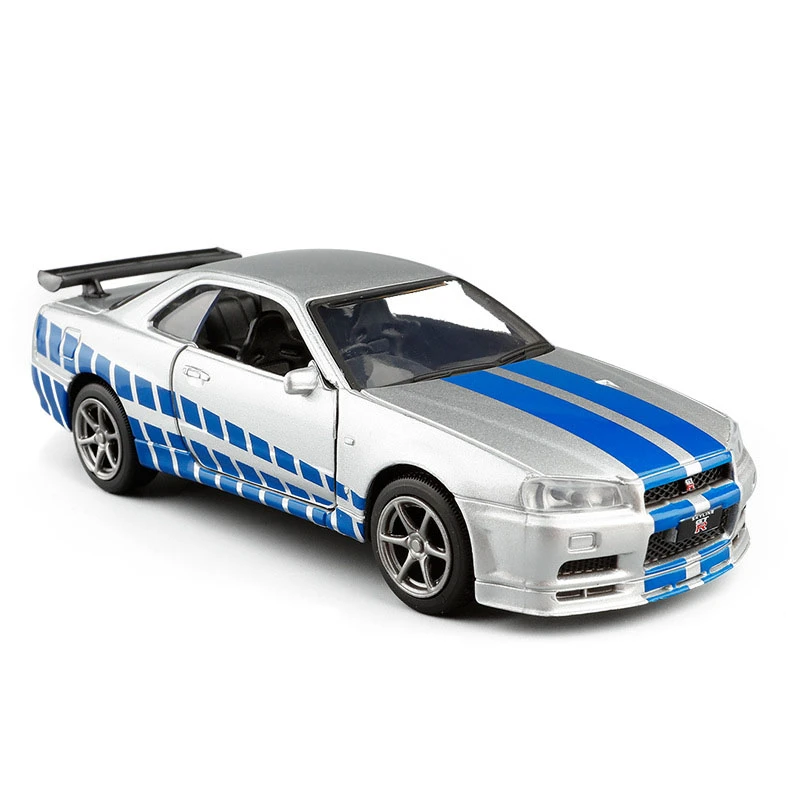 1/36 Alloy Skyline Gtr R34 Sports Car 