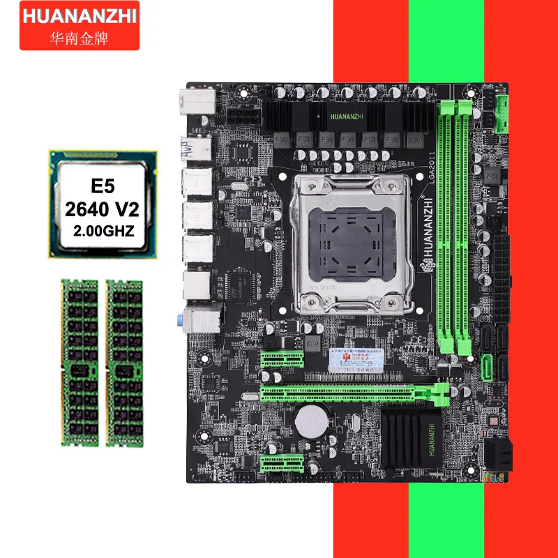 Идеальное создание компьютера HUANANZHI Micro ATX X79 LGA2011 Материнская Плата ЦП Intel Xeon E5 2640 V2