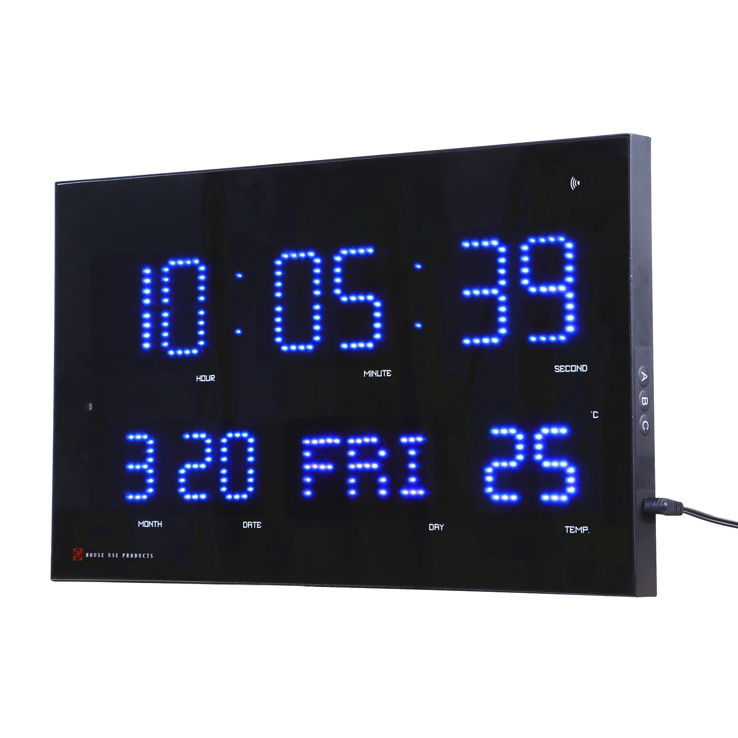  Dot matrix led digital large wall clock Living room modern decoration electronic led calendar clock - 32828848331