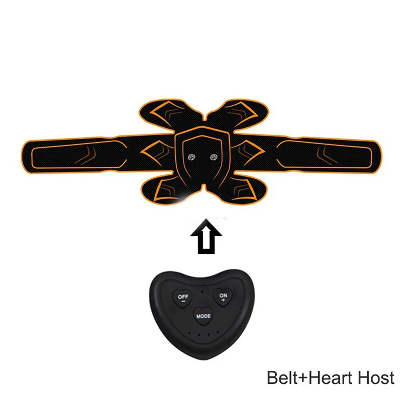 Belt Heart Host Электрический тренажер для мышц брюшного пресса Фитнес массаж тела USB Перезаряжаемые подходит EMS упражнения Шестерни - Цвет: Belt Heart Host