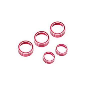 

Red Knob Ring Cover Aluminum For Honda Accord 2018-2019 Replacement Trim 5Pcs Decoration