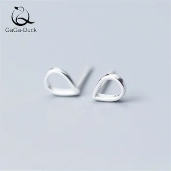 

New Popular Simple Fashion Jewelry 925 Sterling Silver Hollow Water Drop Geometric Personality Stud Earrings E183