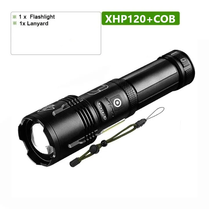 best small flashlights Newest XHP199 High Power LED Flashlights Ultra Powerful Led Torch Lights XHP160 Rechargeable Tactical Flashlight Hunting Lantern small led torch Flashlights