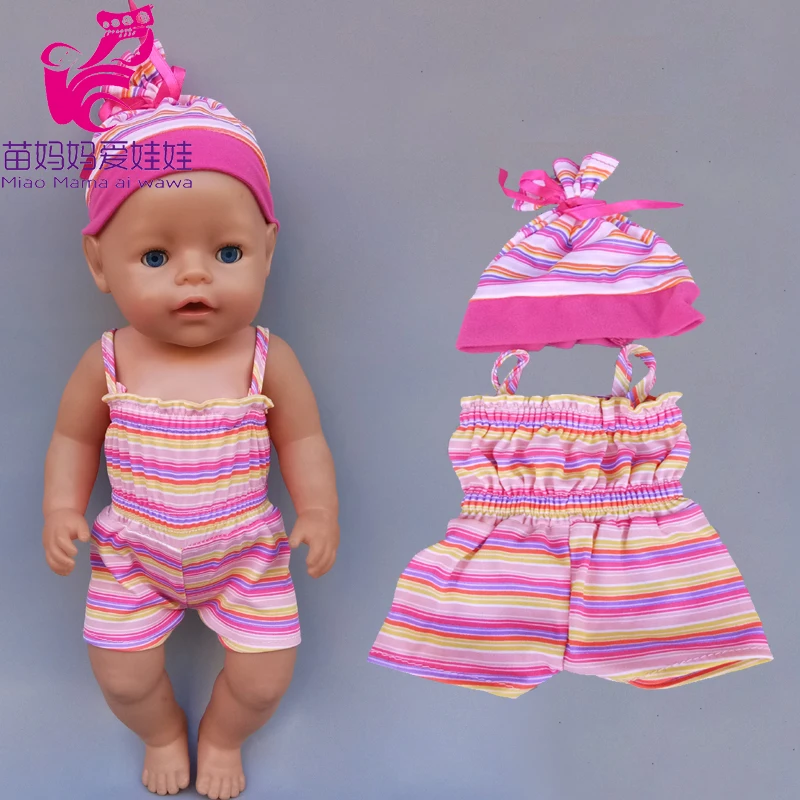 40cm Baby Doll Rompers Clothes For 43cm Baby New Born Doll Clothes
