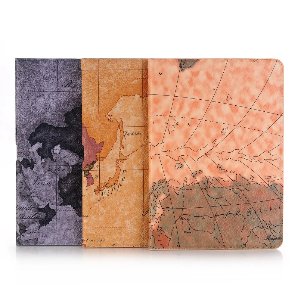 New Cartoon Coque for Apple iPad Pro 10.5 A1701 A1709 Case Print Map Flip Stand PU Leather Funda for iPad Pro 10.5 Folio Case    (1)