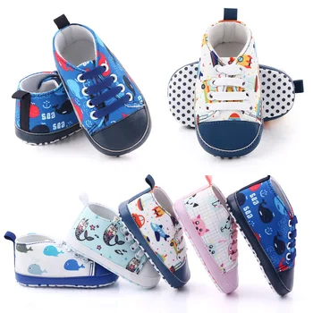 

Toddler shoes baby boys girls non-slip breathable indoor first walkers cute animals 0-18 months newborn canvas shoes