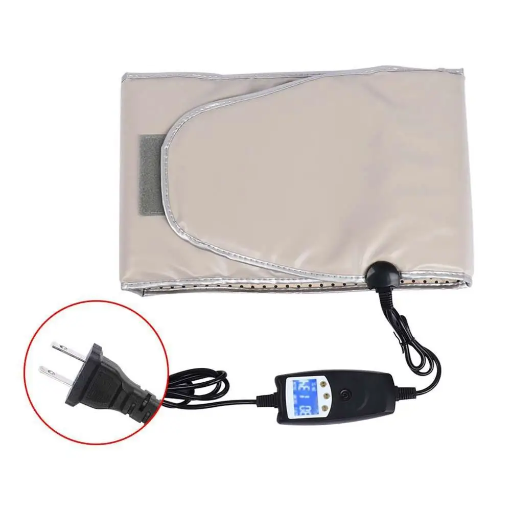 Silver US Plug 100v Vibration 360 degree electric far infrared electric Sauna heating belt Slimming Detox Waist Belt Warm Weight Loss Beauty Fitness - Цвет: Silver US Plug 100v