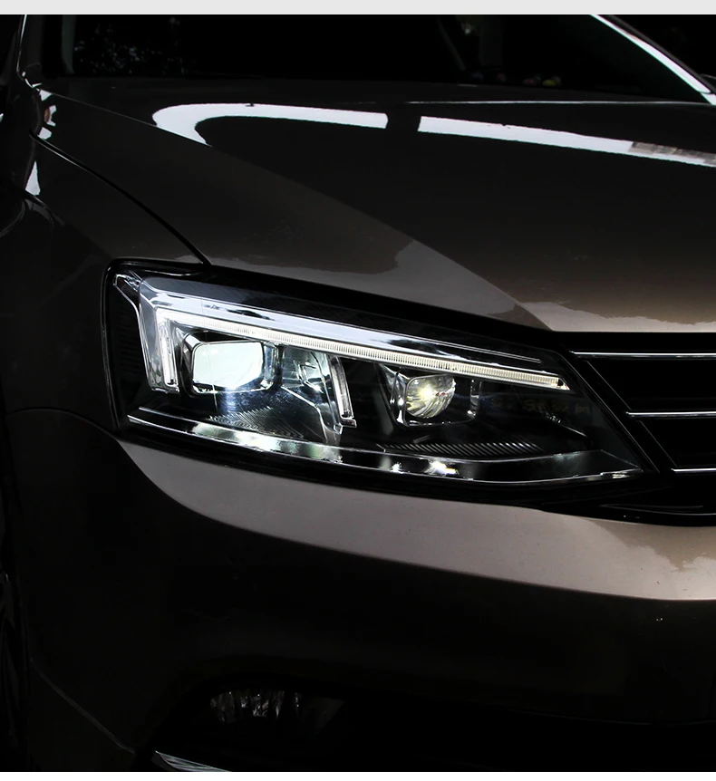 Автомобильный Стильный чехол для VW Jetta головной светильник s VW Jetta головной светильник 2012- светодиодный светильник DRL Q5 bi xenon объектив h7 xenon