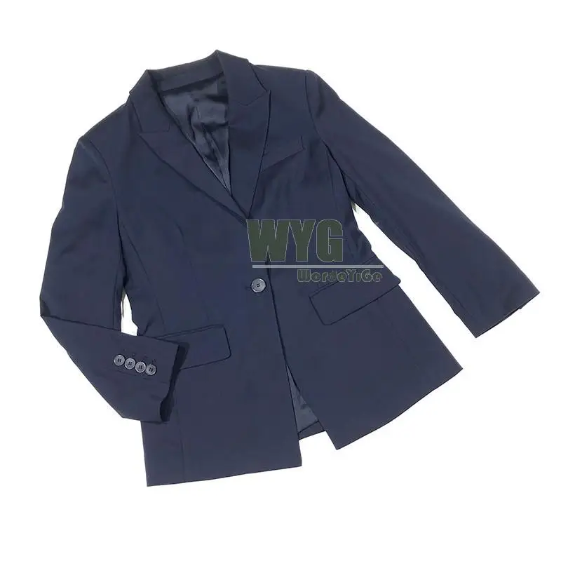 Office Lady Style Women Blazer For Business 2020 Autumn New Arrival Top Quality Single Button Long Sleeve Elegant Wool Blazers