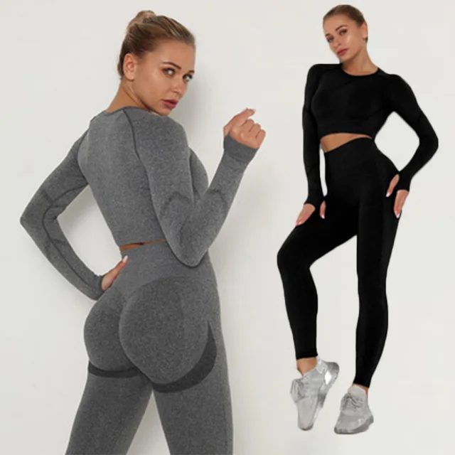 Tracksuit For Women Sportswear Two Piece Set Women Sport Suit Gym Clothing Pants Sets Crop Top Fitness Workout Outfit Female 2