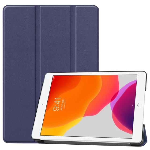 Чехол для нового iPad 10,2 7-го поколения Чехол тонкий магнитный складной флип-Стенд PU кожаный чехол для iPad 10,2 чехол - Цвет: Dark Blue