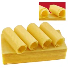 30 шт инструмент пчеловода пчелы пчелиный улей гнездо 75% воск пчелиный воск Планшеты 42 см* 19,5 см* 0,3 см цвета: золотистый, с Пчелой и сотами Материал