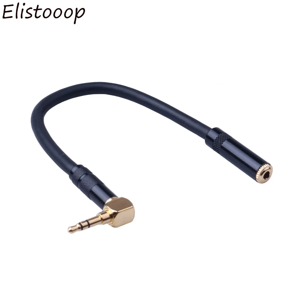 

3.5mm Jack Audio Cable 3.5 Male to Female Cable Audio 90 Degree Right Angle AUX Cable for Car Headphone MP3/4 Aux Cord