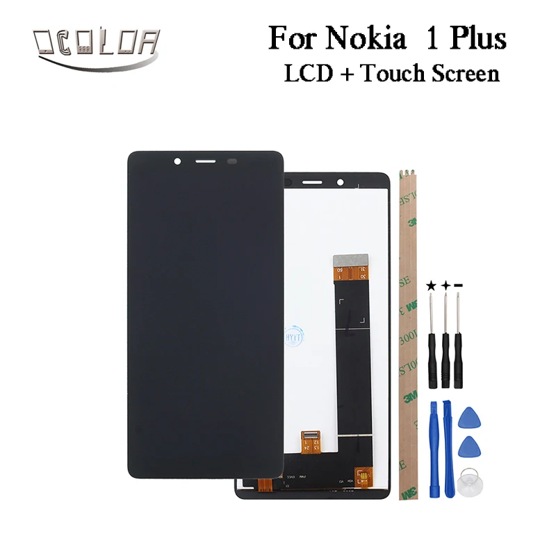

ocolor For Nokia 1 Plus LCD Display and Touch Screen 5.45 inch Assembly Repair Parts For Nokia 1 Plus With Tools And Adhesive