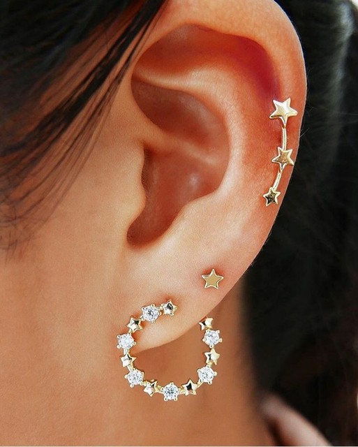 earrings fashion jewelry 2020 stud earing trend ear studs piercings chain aretes accesories for women grils navidad