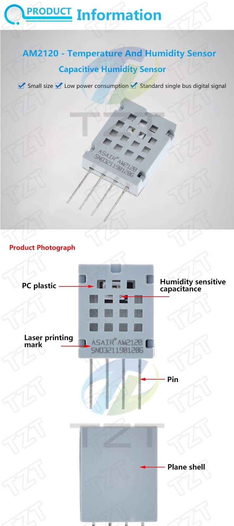 Digital Temperature Sensor / Humidity Sensor DHT11 DHT22 AM2302 AM2301 ...