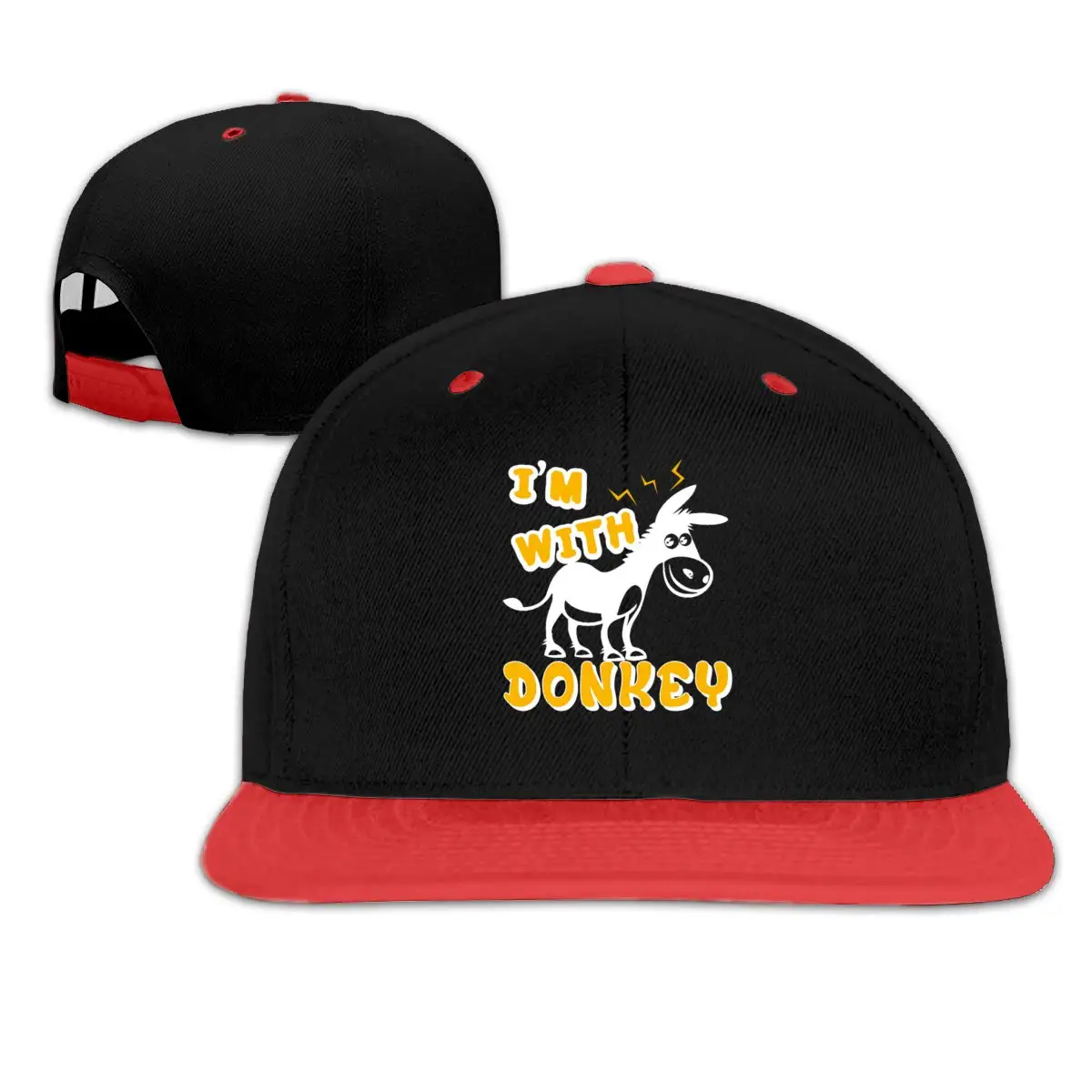 Я с осликом Регулируемые Детские Хип-хоп бейсболки Snapback солнцезащитные шляпы для мальчиков и девочек красный