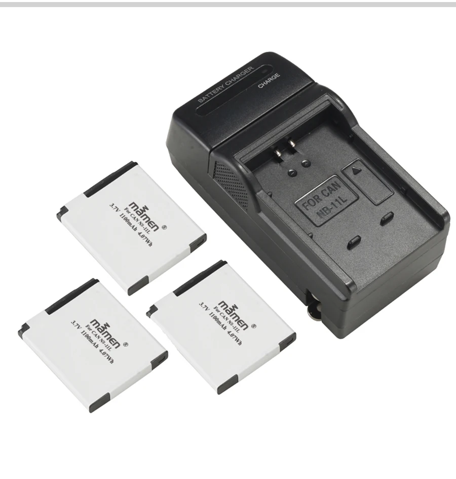 Mamen 3 шт. NB-11L NB11L NB-11LH цифровая аккумуляторная батарея для камеры+ одно зарядное устройство для Canon Powershot A2300 IS A2400 IS A2500