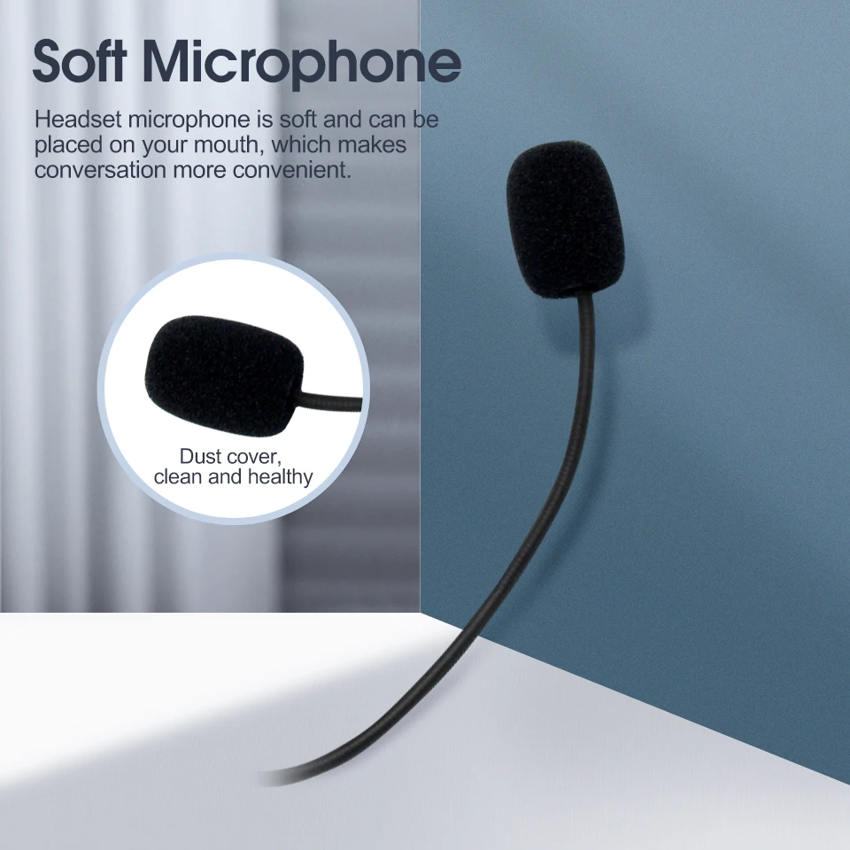 10pcs Walkie Talkie Headset Finger PTT Soft Microphone Earpiece For Kenwood For Baofeng UV-5R 888S Retevis RT5R H777