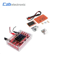 Montado dso138 2.4 tft handheld bolso-tamanho osciloscópio digital kit diy peças sonda conjunto 1 msps com acrílico caso