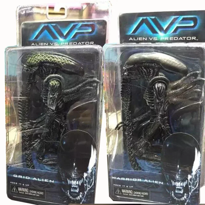 Warrior Alien Neca Action Figure Grid Alien Vs Predator Xenomorph Prototipo Traslucido Vestito Pvc Modello Da Collezione Giocattolo Bambola Regalo