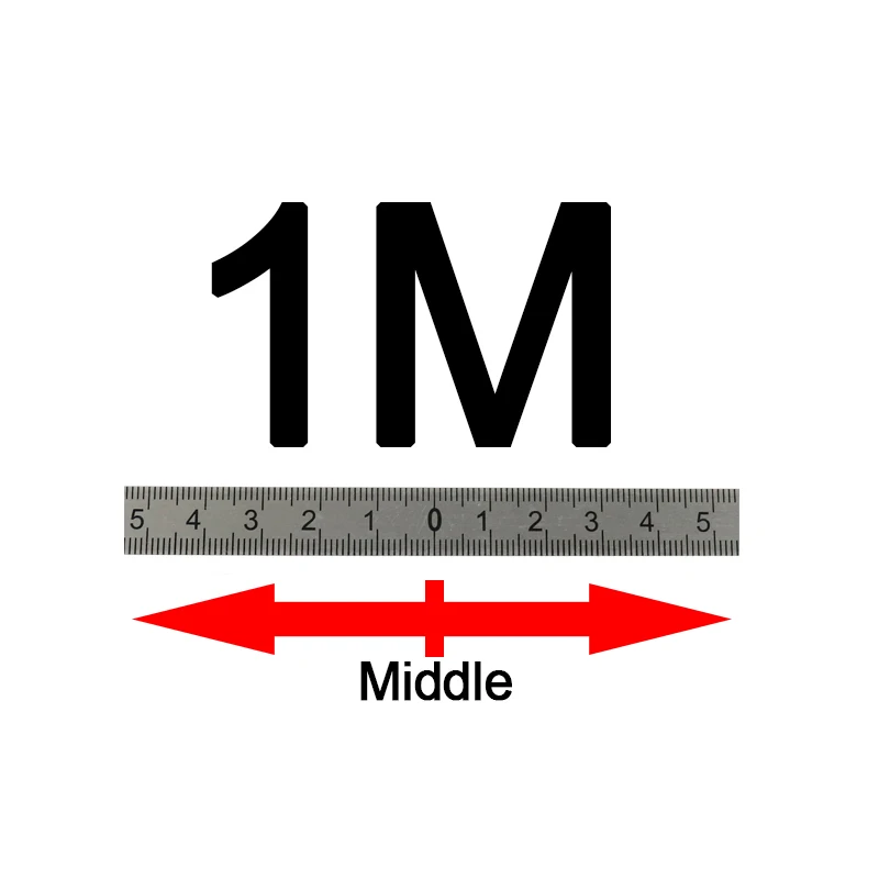 1M-Middle 1-3 м Торцовочная лента измерительная самоклеющаяся Метрическая шкала из нержавеющей стали линейка для Т-образной дорожки маршрутизатор Настольная пила деревообрабатывающий инструмент - Цвет: 1M-Middle