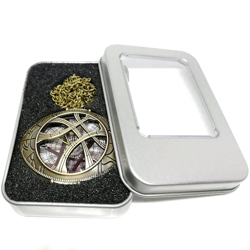 Bronze with Box Модные часы Doctor Who, кварцевые карманные часы, аналоговый кулон, ожерелье, мужские и женские часы с цепочкой, подарок с коробкой, Montre Reloj, 3 цвета - Цвет: Bronze with Box
