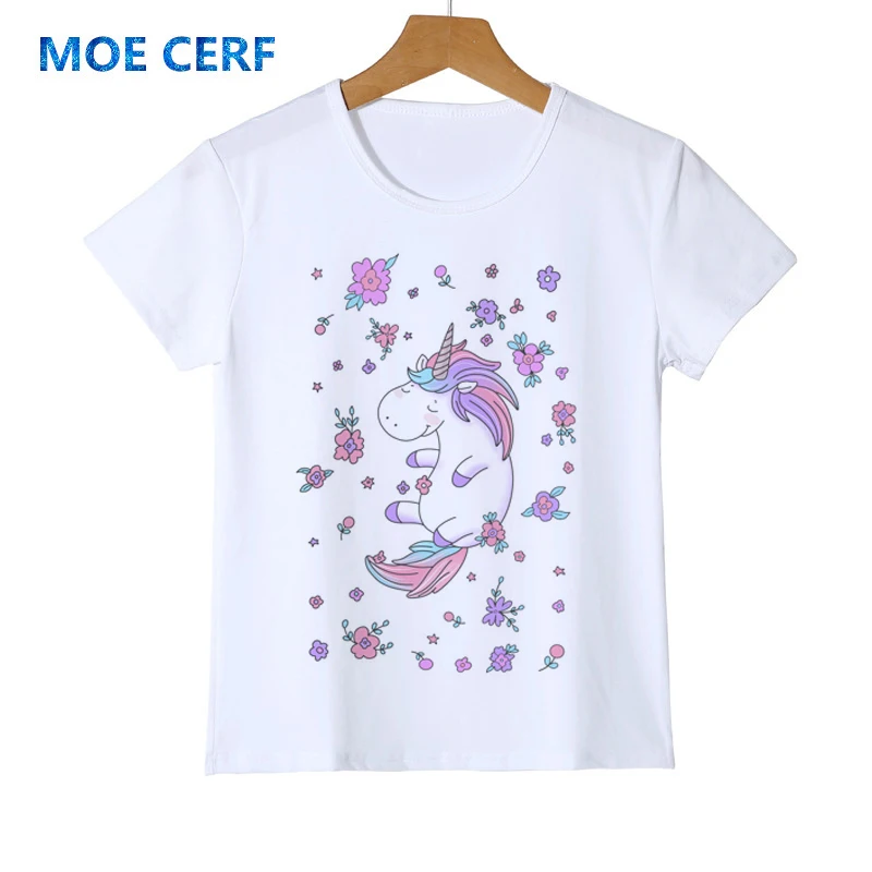 Милая футболка с принтом из мультфильмов одежда для маленьких мальчиков футболка с единорогом футболки для девочек Y36-6 - Цвет: 13