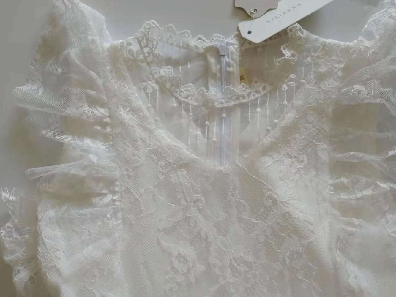 white lace dress