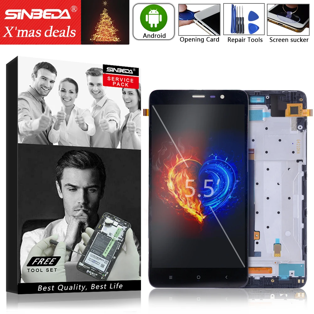 Оригинальный ЖК дисплей 152 мм для XIAOMI Redmi Note3 Pro сенсорный экран с рамкой MI Note 3
