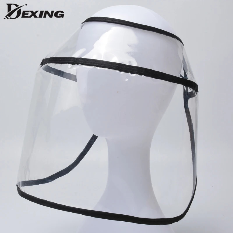 

Bucket Hat With Mask Eye Protection Bucket Hat Anti-pollen Mask Anti-saliva Cover Full Face Caps 2020 Safety Hat