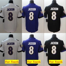 Все сшитые мужские wo Мужские Молодежные Дети th Baltimore Lamar Jackson 8 Джерси