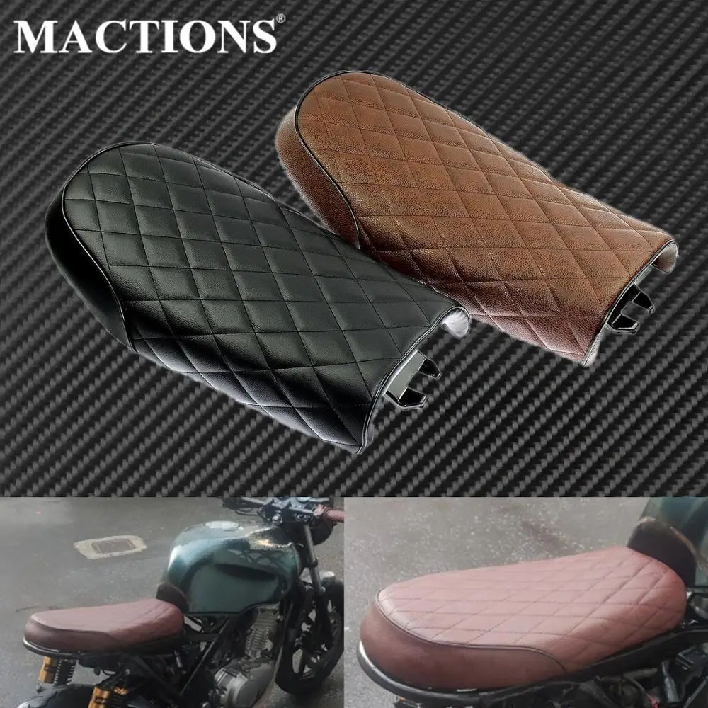 

Motorcycle Universal Black/Brown Cafe Racer Hump Seat Vintage Saddle For Honda CB CL CB200 CB350 CB400 CB500 CB550 CB750 CB250