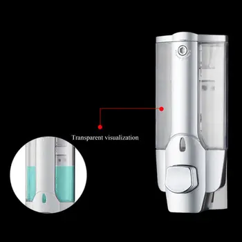 

Wall Mounted Shampoo Soap Dispenser Sanitizer Bathroom Shower Liquid Lotion Pump