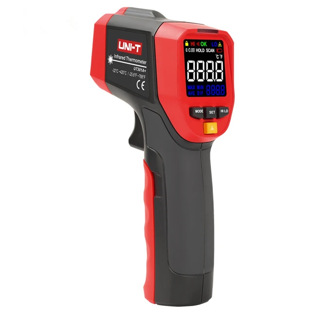 UNI-T UT301A+/UT301C+/UT302A+/UT302C+/UT303A+/UT303C+ инфракрасный термометр промышленный высокой четкости цветной экран термометр - Цвет: UT301A(Plus)