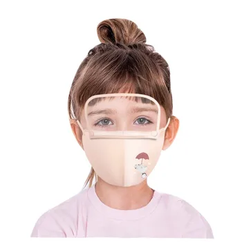 

5PC Kids Anti-Spit Reusable Protect Face Mask with Detachable Eyes Shield masque enfant lavable Boys Girls Protective Mask A50
