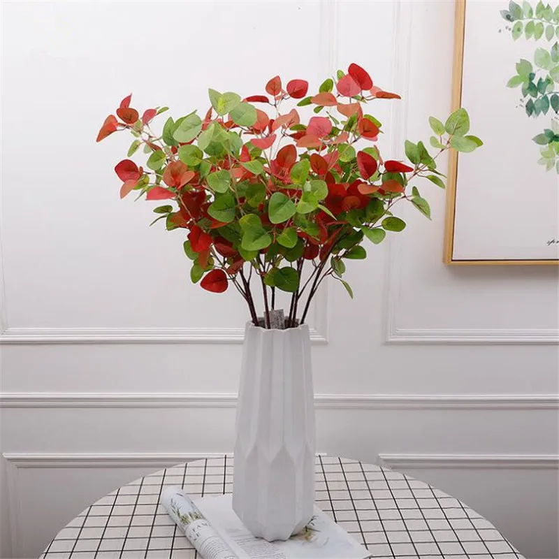 12pcs Fake Short Stem Sweet Leaf (3 stmes/piece) 31.5&quot Length Simulation Greenery for Wedding Home Decorative Artificial Plants | Дом и