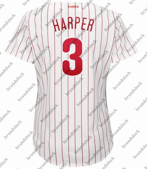 Мужской Bryce Harper Custom Philadelphia Jersey Usa бейсбольная Футболка - Цвет: women