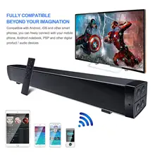 10 Вт Bluetooth беспроводной Саундбар стерео колонки 2,0 каналов ТВ домашний кинотеатр звуковая панель система объемного звучания AUX TF