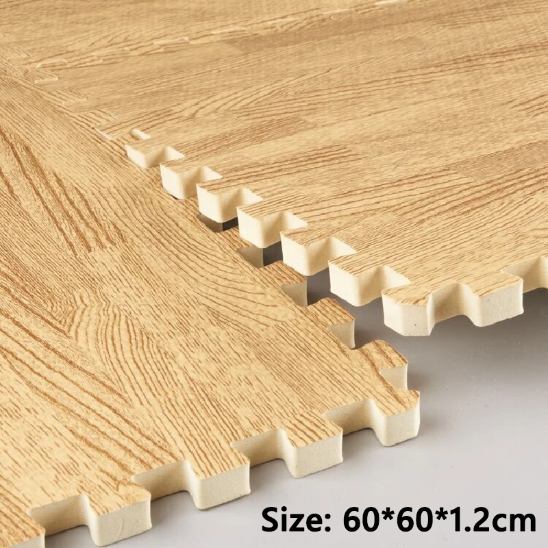 

4PCS Imitation Wood Grain Mosaic Mat EVA Foam Puzzle Mats Baby Floor Puzzles Play Mat for Children Baby NON-TOXIC Crawling Rugs