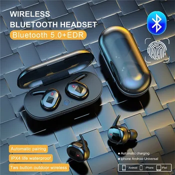 

Y90 Hifi TWS Bluetooth 5.0 Wireless Earphones Sport 3D Stereo Sound Earphone Deep Bass Stereo Mic TWS Earphones