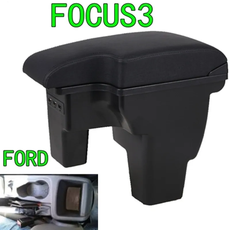 Для Ford Focus mk3 подлокотник коробка Focus 3 подлокотник коробка двойной слой с интерфейсом USB
