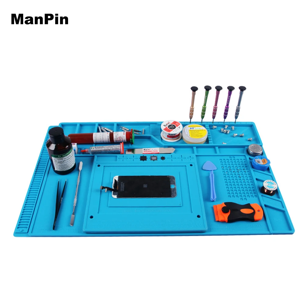

Magnetic Antistatic ESD Heat Insulation Working Mat BGA PCB Soldering Iron Silicone Pad Mobile Phone Computer Screen Repair Tool
