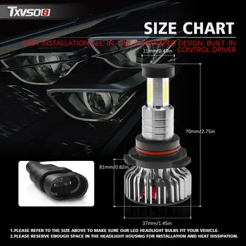 

Conversion LED Headlight Lamp Waterproof 360 Degrees Car Bulb Error Free