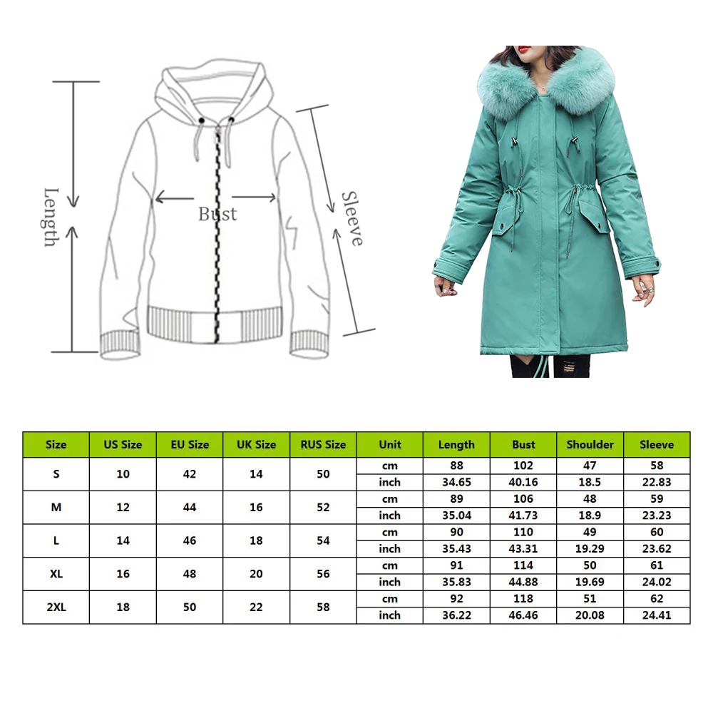 LITTHING,, хлопковая подкладка, теплое пальто, водонепроницаемая куртка, для женщин, плюс размер, длинное пальто, для женщин, зима, большой мех, с капюшоном, парка, Mujer, пальто
