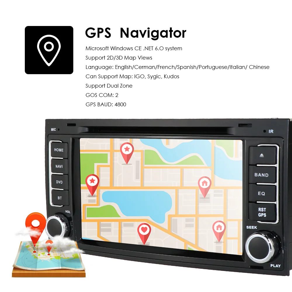 Автомагнитола 2 Din для VW/Volkswagen/Touareg/T5 транспортер Multivan CANBUS Автомобильный